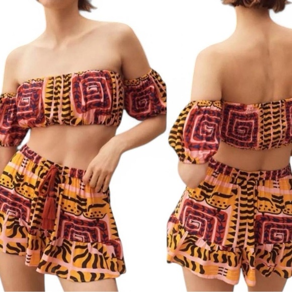 Anthropologie João Incerti Abstract Print Cecy Shorts - Size L - Picture 1 of 7